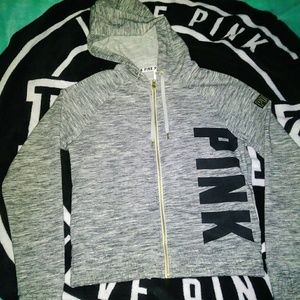 Adorable Victoria's Secret PINK Full Zip Ribbed Sm
